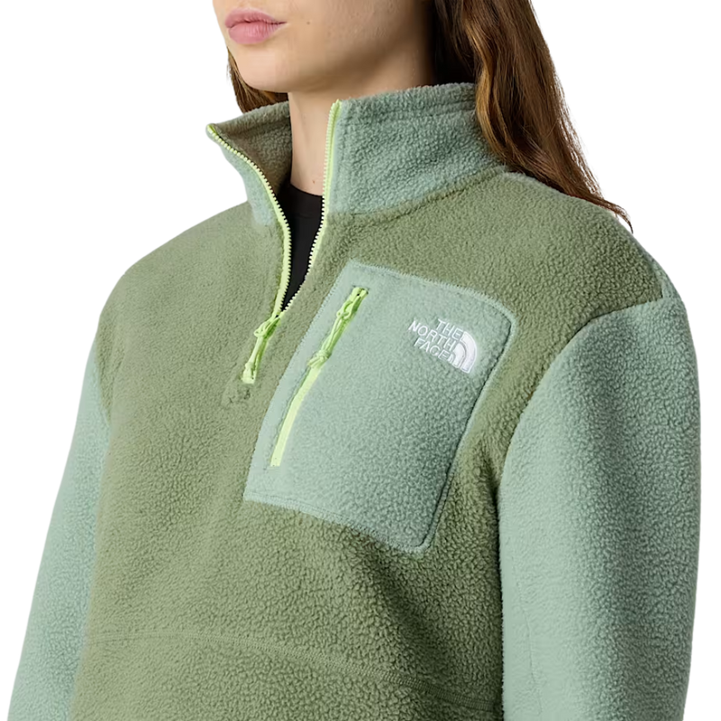 The North Face - W Yumiori 1/4 Zip - Bark Mist/Slate Moss/As - Fleece Sweater