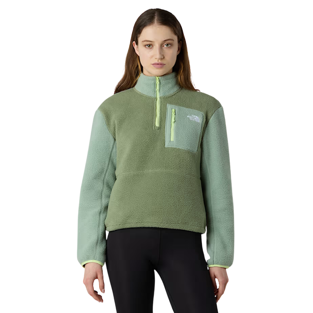 The North Face - W Yumiori 1/4 Zip - Bark Mist/Slate Moss/As - Fleece Sweater