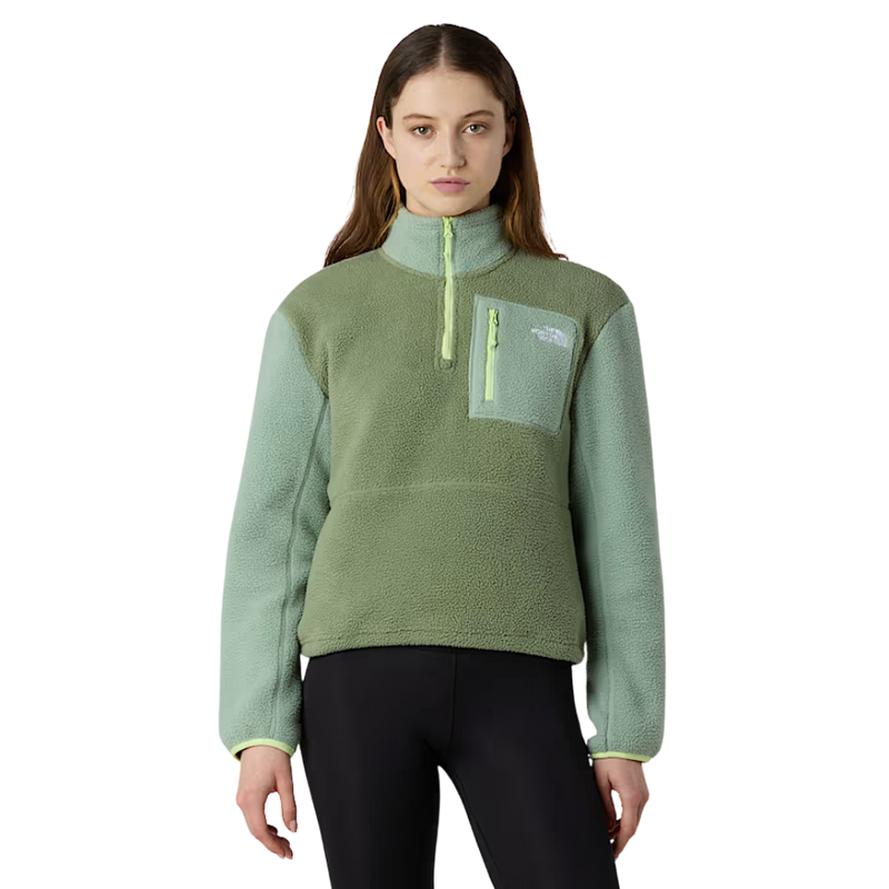 The North Face - W Yumiori 1/4 Zip - Bark Mist/Slate Moss/As - Fleece Sweater