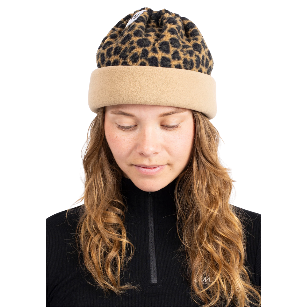 Eivy - Beanie Sherpa Neckwarmer - Leopard - Schlauchschal