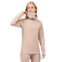 Eivy - Icecold Gaiter Rib Top - Sand - Funktions-Shirt Langarm