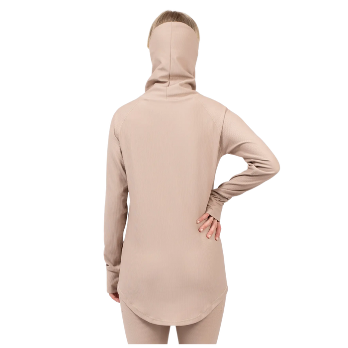 Eivy - Icecold Gaiter Rib Top - Sand - Funktions-Shirt Langarm