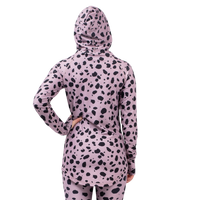 Eivy - Icecold Ziphood Top - Woodrose Cheetah - Funktions-Shirt Langarm
