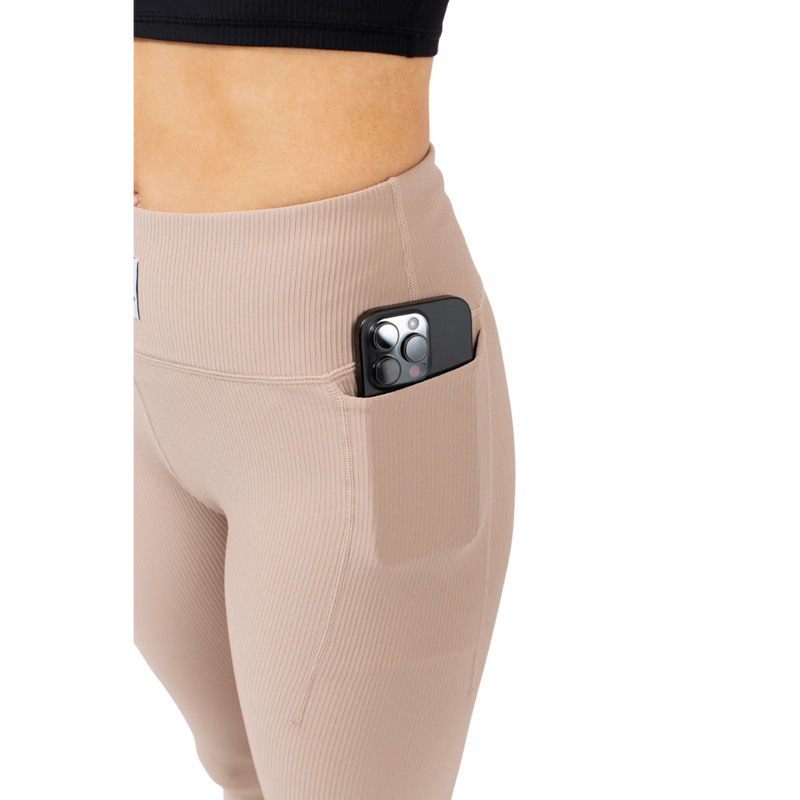 Eivy - Pocket Rib Tights - Sand - Funktions-Unterhose Lang