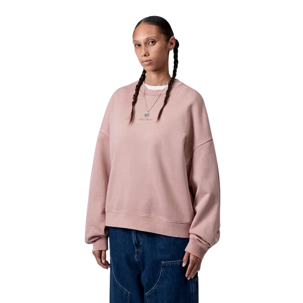 Carhartt - W Benton Sweat - Glassy Pink - Crew Sweater