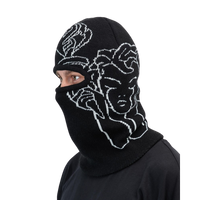 Beyond Medals - Jaquard Knit Balaclava - Black - Balaclava