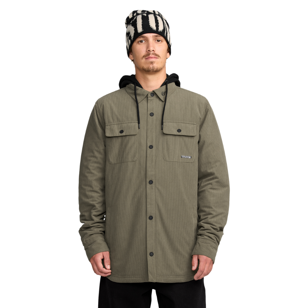 Volcom - Kenson Ins Flannel - Military - Fleece Hemd