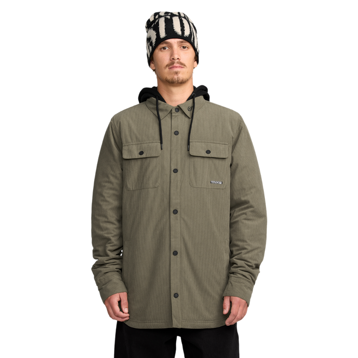 Volcom - Kenson Ins Flannel - Military - Fleece Hemd