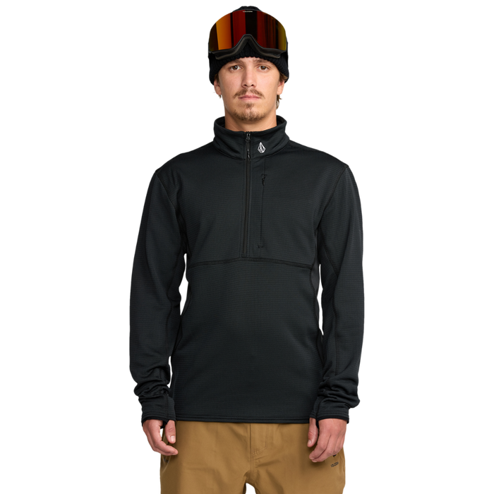 Volcom - Gridlock Mock Neck - Black - Funktions-Shirt Langarm