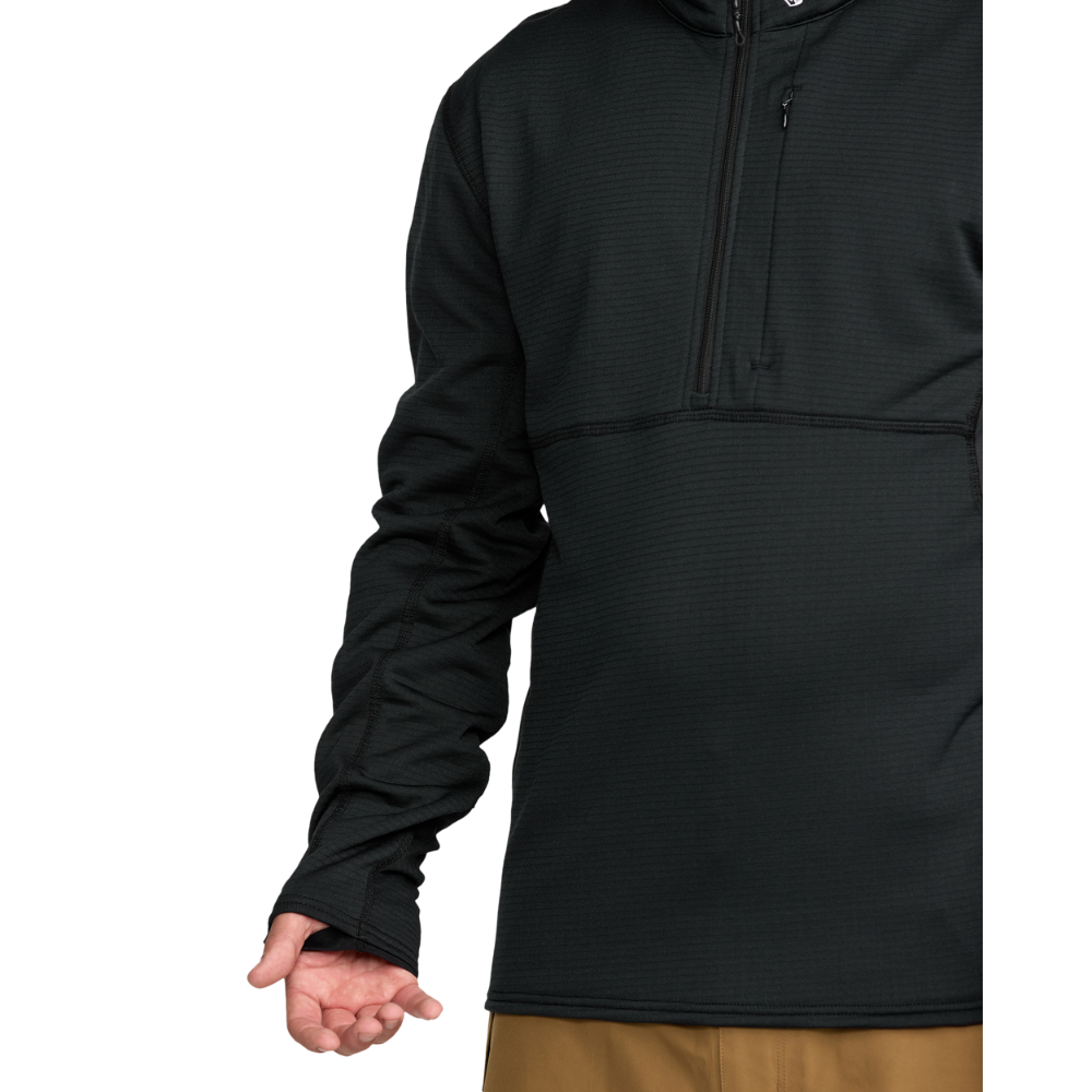 Volcom - Gridlock Mock Neck - Black - Funktions-Shirt Langarm