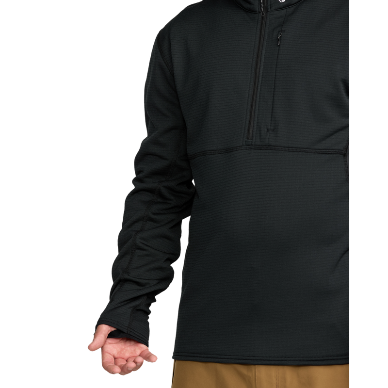 Volcom - Gridlock Mock Neck - Black - Funktions-Shirt Langarm