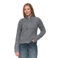 24Colours - Pullover - Grey - Zip Crew