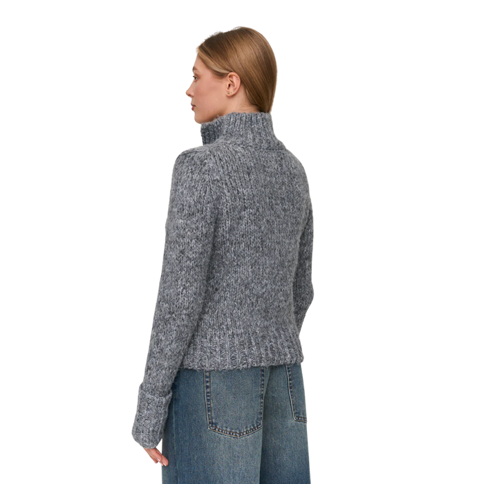 24Colours - Pullover - Grey - Zip Crew