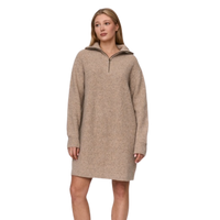 24Colours - Strickkleid - Beige - Kleid Lang