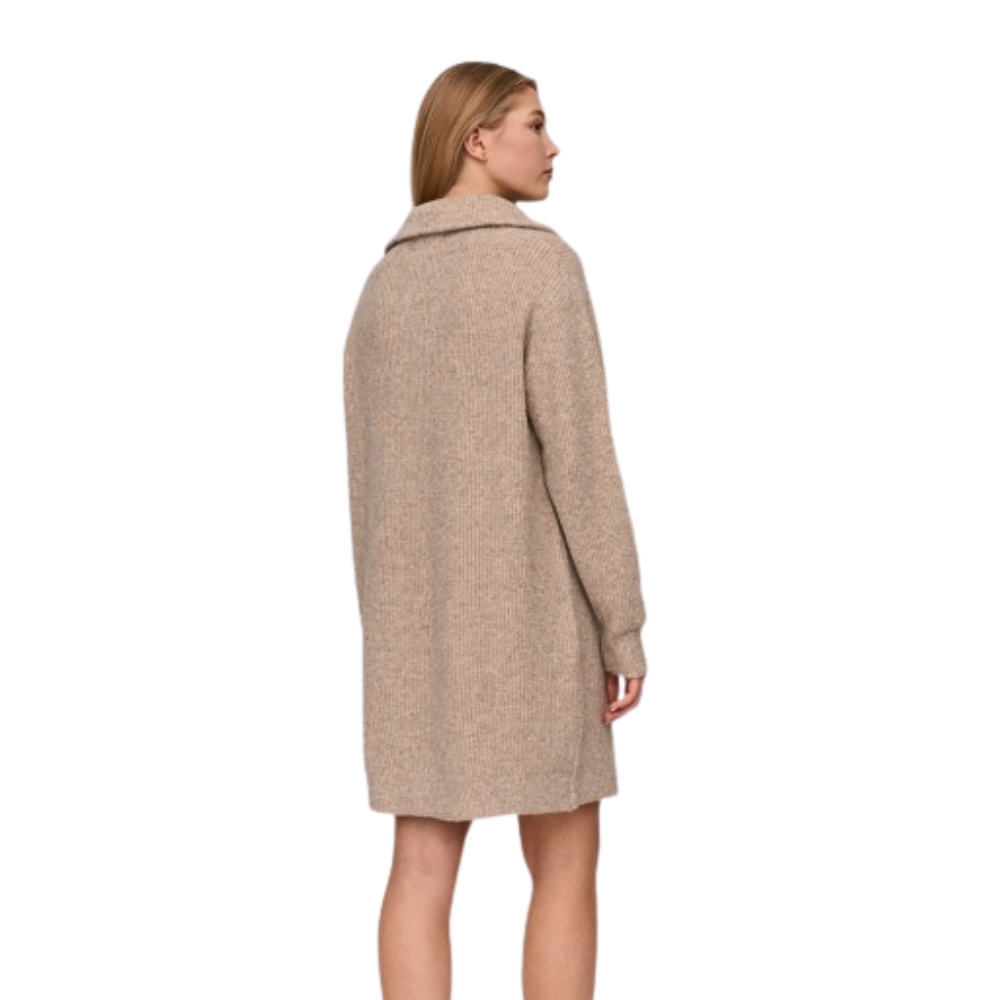 24Colours - Strickkleid - Beige - Kleid Lang