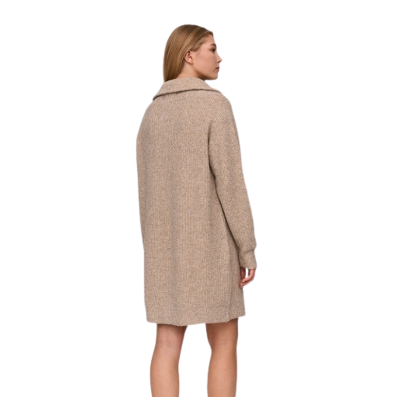 24Colours - Strickkleid - Beige - Kleid Lang
