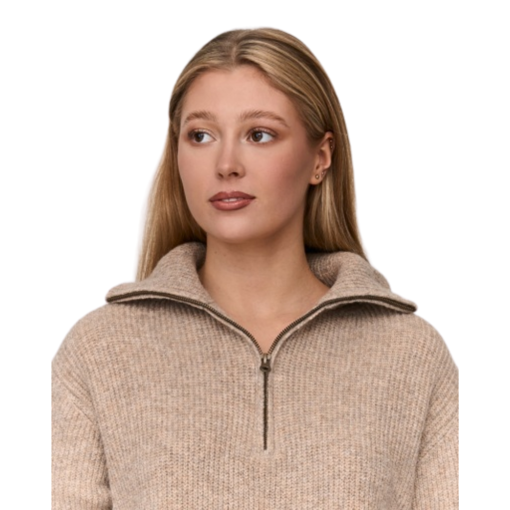 24Colours - Strickkleid - Beige - Kleid Lang