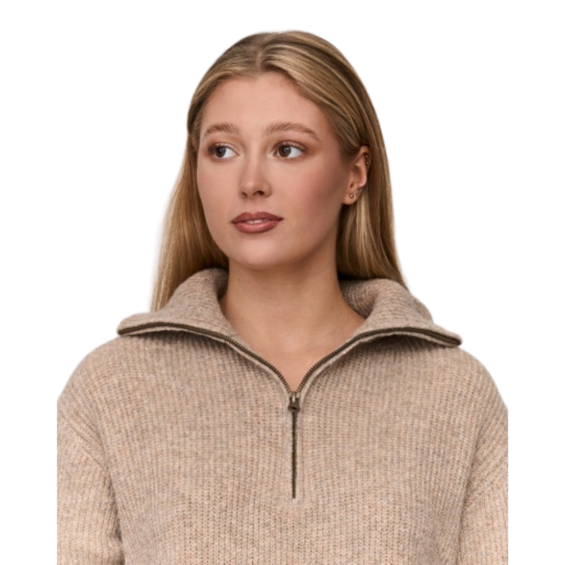 24Colours - Strickkleid - Beige - Kleid Lang