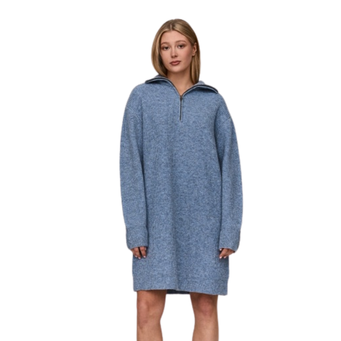 24Colours - Strickkleid - Blue - Kleid Lang
