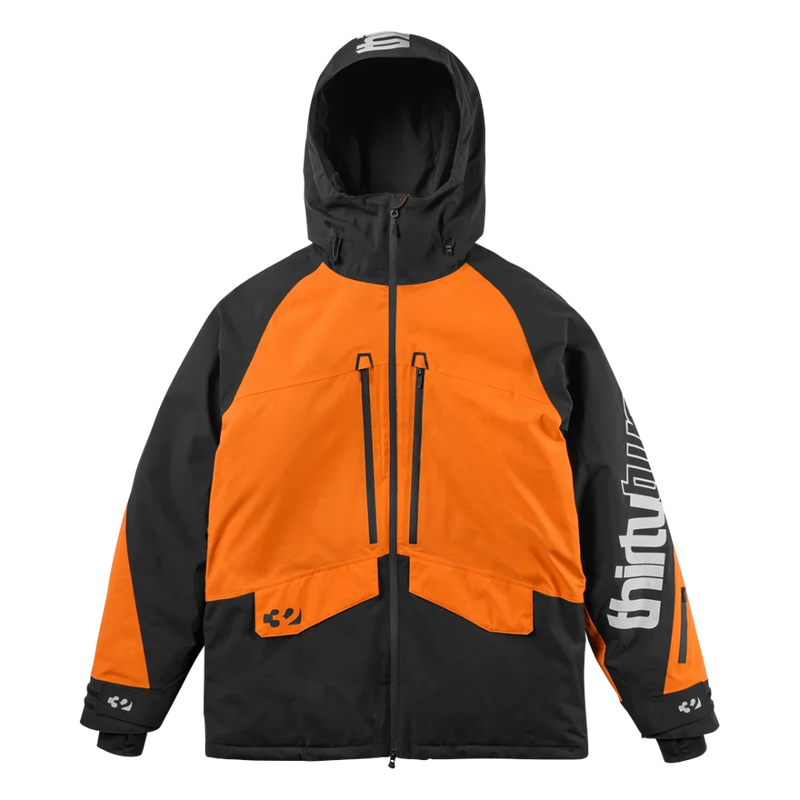 32 - Lashed Insulated Jacket - Black/Orange - Snowboard-Jacke