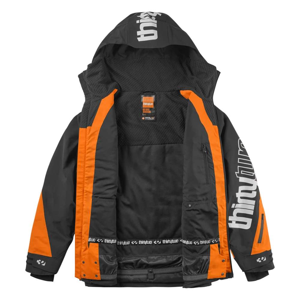 32 - Lashed Insulated Jacket - Black/Orange - Snowboard-Jacke