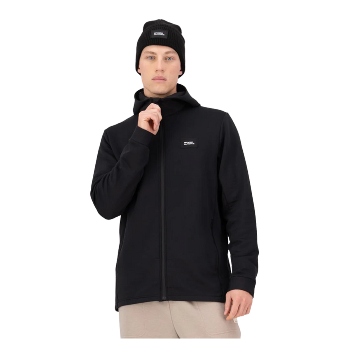 Mons Royale - Arcadia Merino Fleece Hoody - Black - Base Layer Wolle