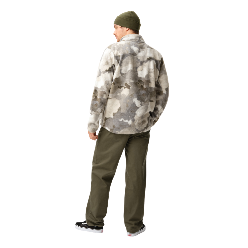 CLWR - M Snap Pile - Water Camo - Fleece Sweater