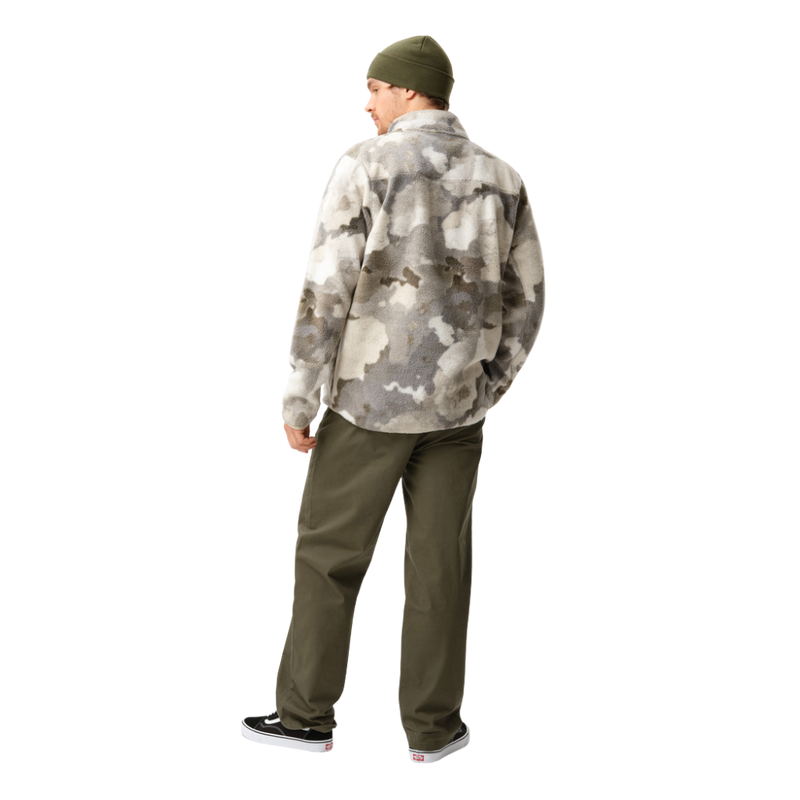 CLWR - M Snap Pile - Water Camo - Fleece Sweater
