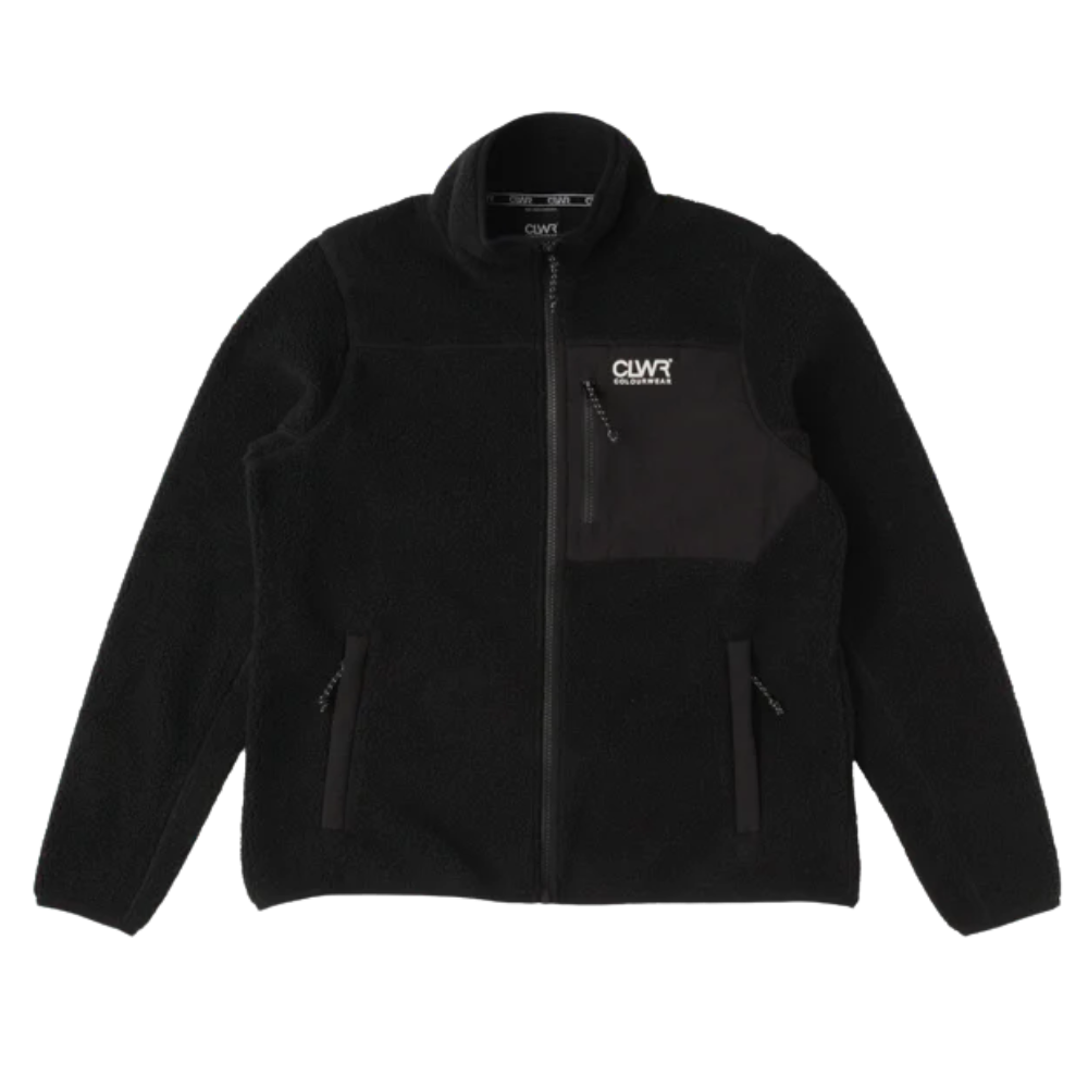 CLWR - M Snap Pile - Black - Fleece Sweater