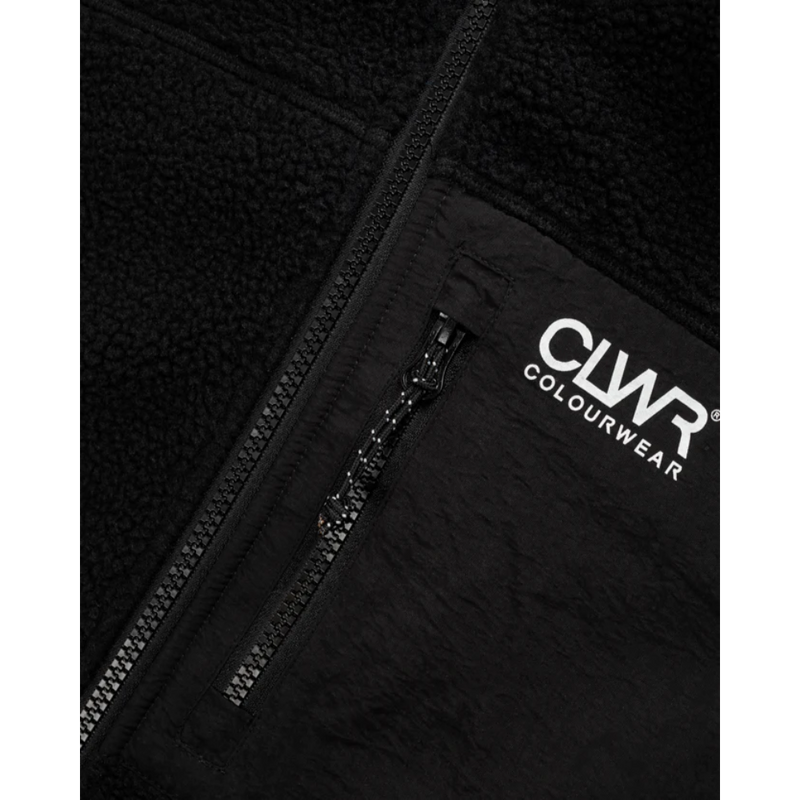 CLWR - M Snap Pile - Black - Fleece Sweater