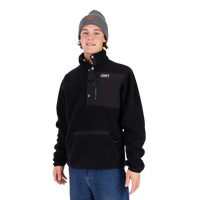 CLWR - M Snap Pile - Black - Fleece Sweater
