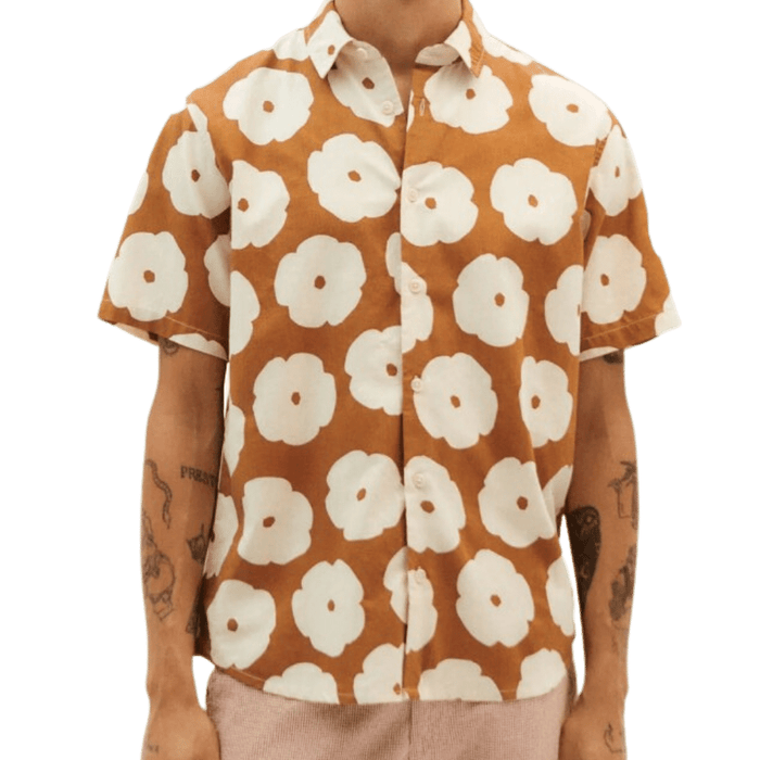 POPPY TOM SHIRT - Thinking Mu - Egypt Brown -  Kurzarmhemd