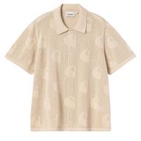 W S/S Temple Knit Shirt - Carhartt - Fleur De Sel - Polo Kurzarm