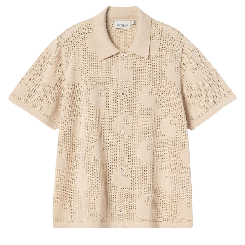W S/S Temple Knit Shirt - Carhartt - Fleur De Sel - Polo Kurzarm