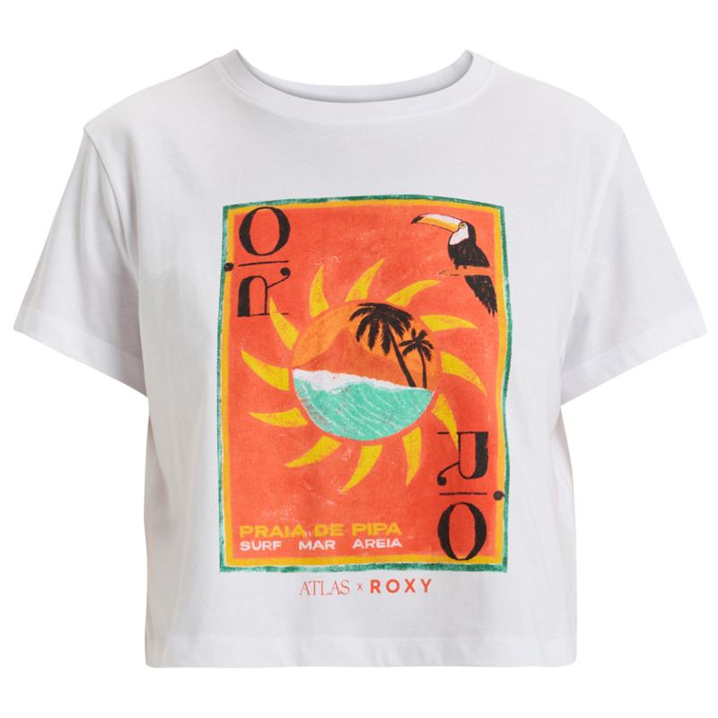 Atlas Oceanregu - Roxy - Bright White Rio - Crop Top