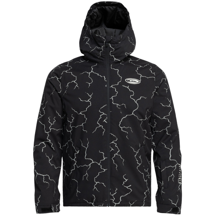 High In The Hood Printed Yth - Quiksilver - High Energy Black Reflective - Snowboard-Jacke