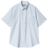 Carhartt - S/S Phelps Shirt - Phelps Stripe, Bluebird - Kurzarmhemd
