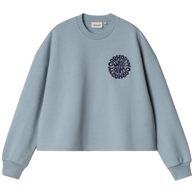 W Jazzy Sweat - Carhartt - Frosted Blue / Ink - Crew Sweater