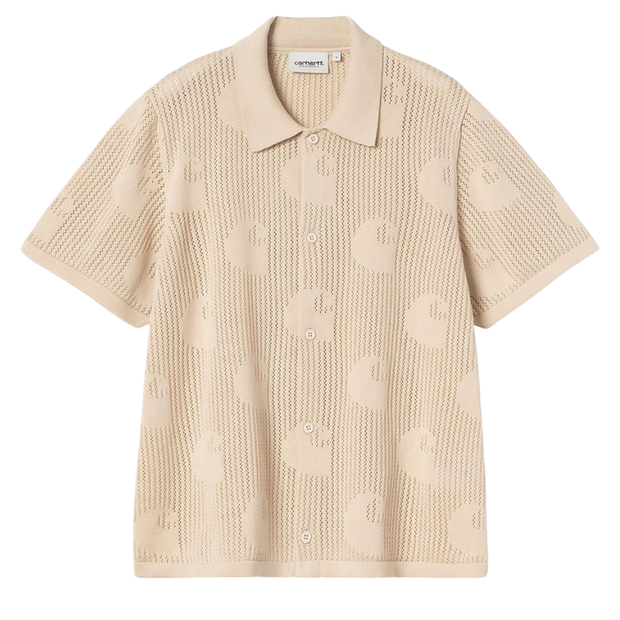 W S/S Temple Knit Shirt - Carhartt - Fleur De Sel - Polo Kurzarm