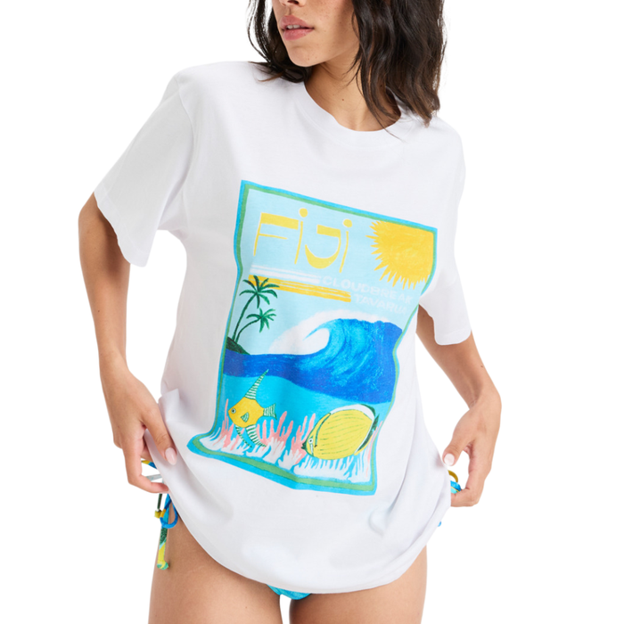 Atlas Hangloose - Roxy - Bright White Fiji - T-Shirt