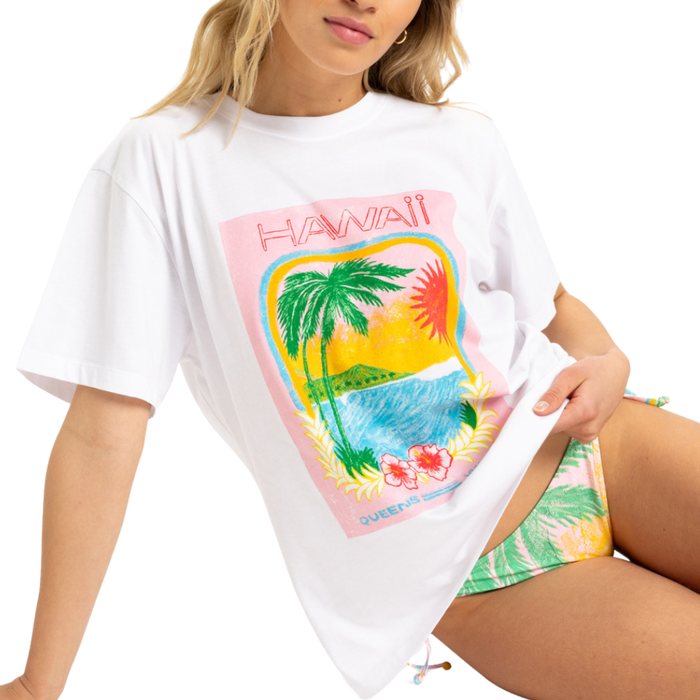 Atlas Hangloose - Roxy - Bright White Hawaii - T-Shirt