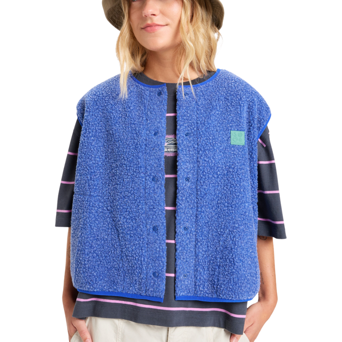 Cropped Vest - Quiksilver - Surf the Web - Fleece Weste