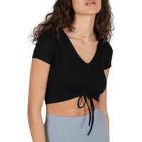 Crop-Top mit Schnüren black Bild 1