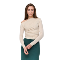 T-Shirt Langarm Beige Bild 1