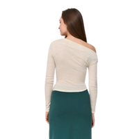 T-Shirt Langarm Beige Bild 2