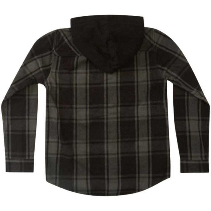 Ruckus Ed Hooded Flannel - DC - black/dark shadow - Langarmhemd