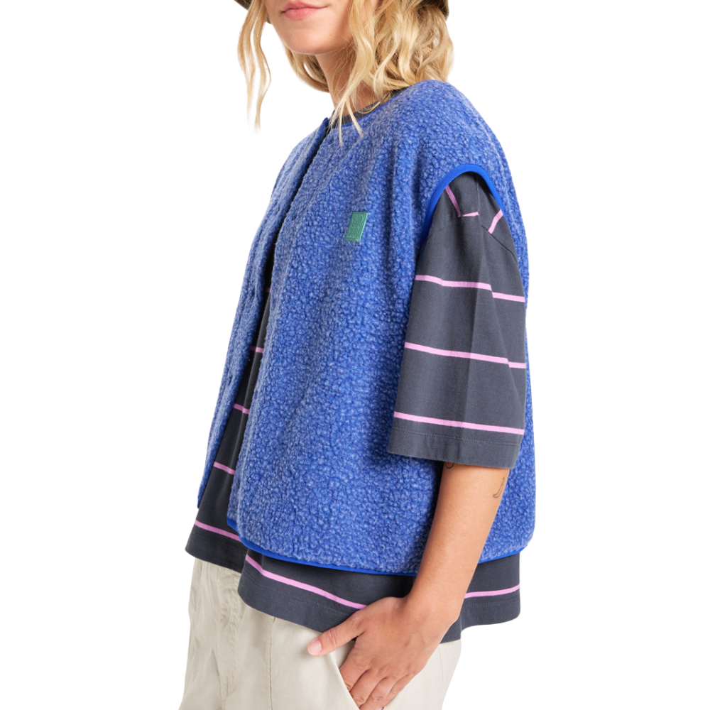 Cropped Vest - Quiksilver - Surf the Web - Fleece Weste