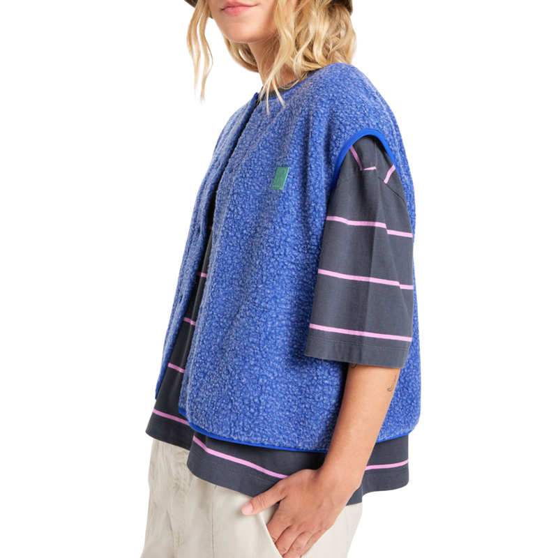 Cropped Vest - Quiksilver - Surf the Web - Fleece Weste
