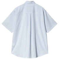 Carhartt - S/S Phelps Shirt - Phelps Stripe, Bluebird - Kurzarmhemd