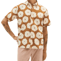 POPPY TOM SHIRT - Thinking Mu - Egypt Brown -  Kurzarmhemd